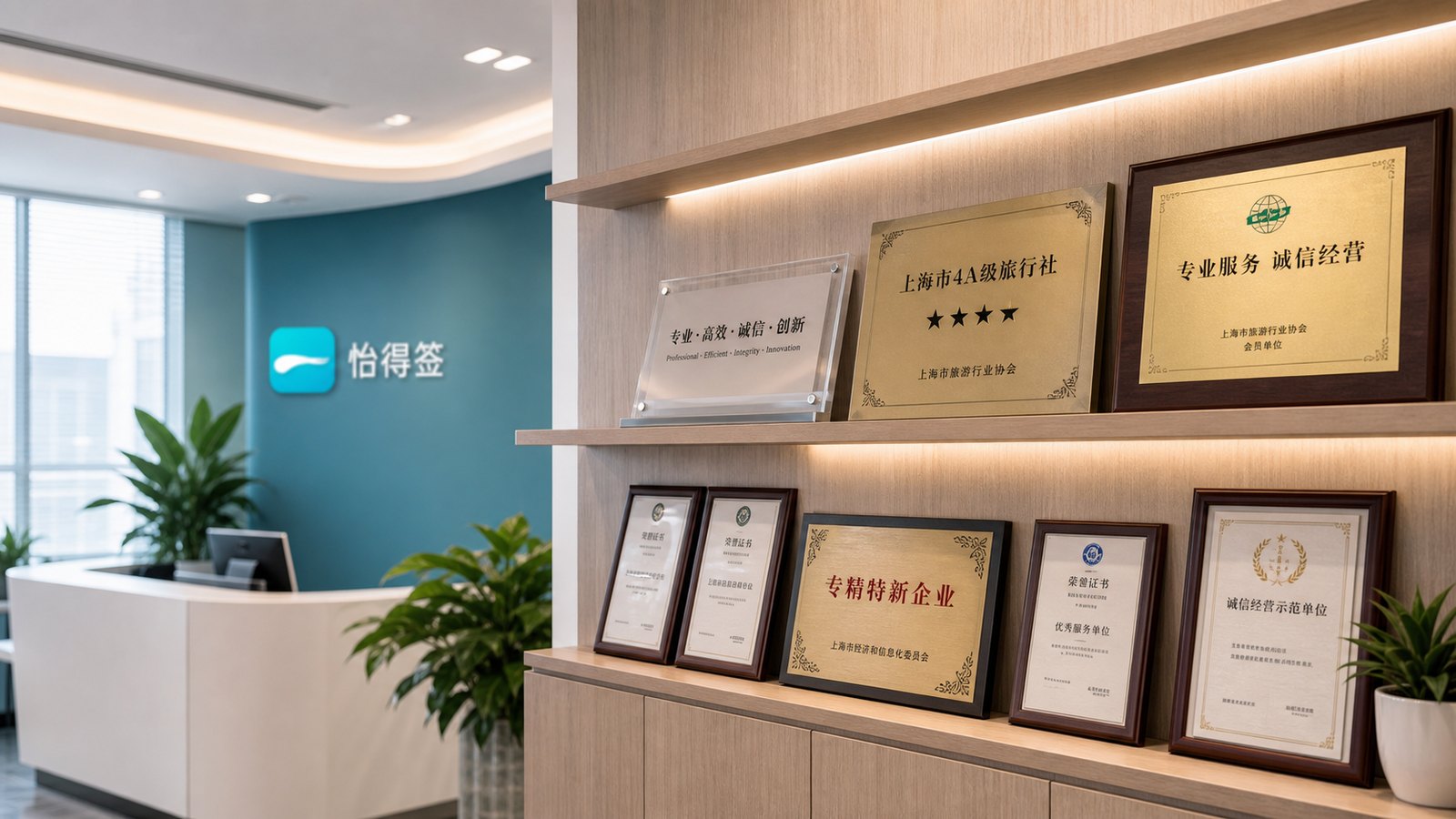 上海海行国际旅行社企业资质与荣誉展示